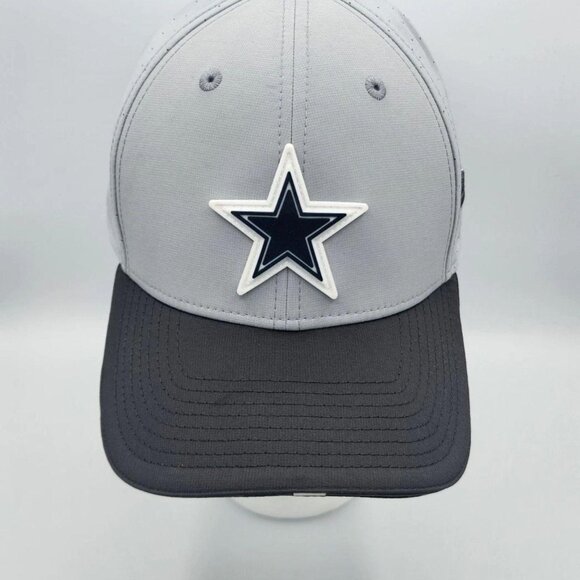 Dallas Cowboys New Era 39THIRTY Fitted Hat Med / Large Gray EUC - Picture 1 of 6